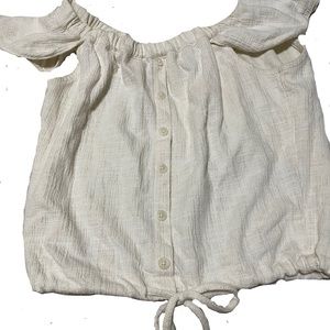 Off the shoulder textured top